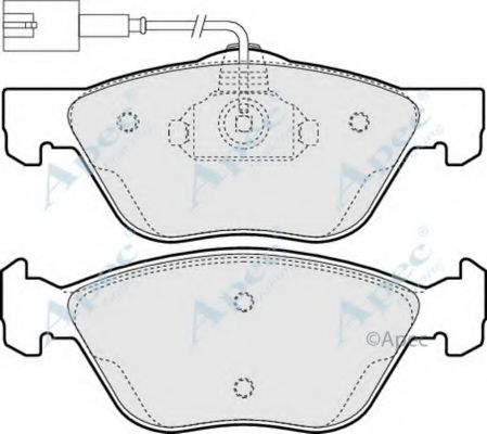 APEC BRAKING - PAD1396 - Комплект тормозных колодок, дисковый тормоз (Тормозная система)