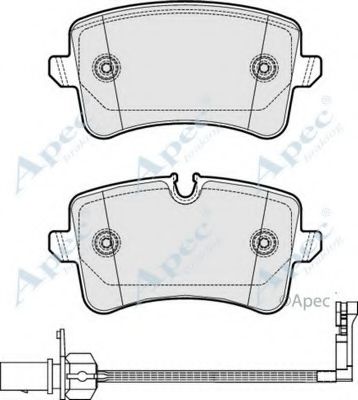 APEC BRAKING - PAD1815 - Комплект тормозных колодок, дисковый тормоз (Тормозная система)