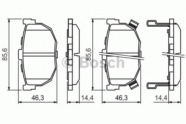 BOSCH - 0 986 424 418 - Комплект тормозных колодок, дисковый тормоз (Тормозная система)