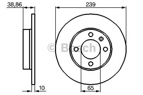 BOSCH - 0 986 478 010 - Тормозной диск (Тормозная система)