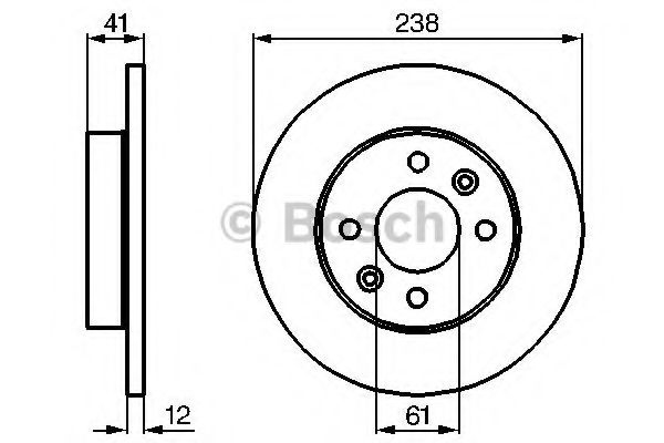 BOSCH - 0 986 478 105 - Тормозной диск (Тормозная система)