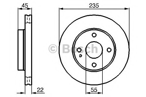 BOSCH - 0 986 478 219 - Тормозной диск (Тормозная система)