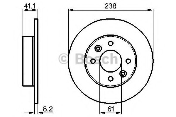 BOSCH - 0 986 478 273 - Тормозной диск (Тормозная система)