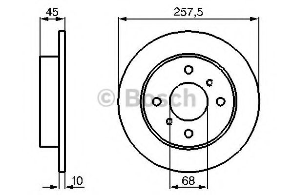 BOSCH - 0 986 478 564 - Тормозной диск (Тормозная система)