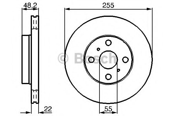 BOSCH - 0 986 478 578 - Тормозной диск (Тормозная система)