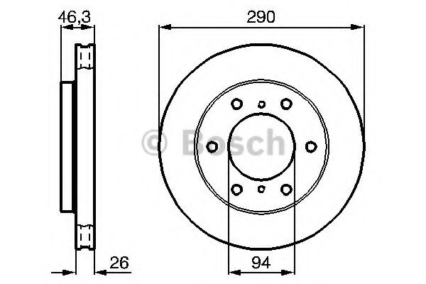 BOSCH - 0 986 478 990 - Тормозной диск (Тормозная система)