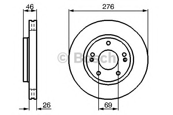 BOSCH - 0 986 479 124 - Тормозной диск (Тормозная система)