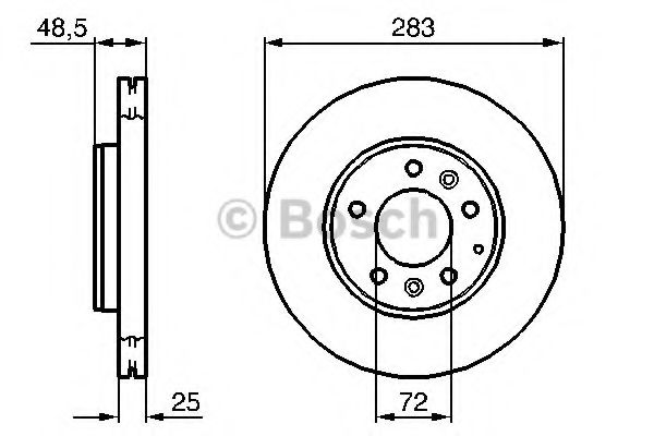 BOSCH - 0 986 479 132 - Тормозной диск (Тормозная система)