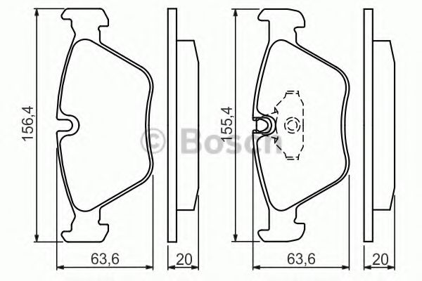 BOSCH - 0 986 494 007 - Комплект тормозных колодок, дисковый тормоз (Тормозная система)