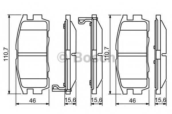 BOSCH - 0 986 494 251 - Комплект тормозных колодок, дисковый тормоз (Тормозная система)