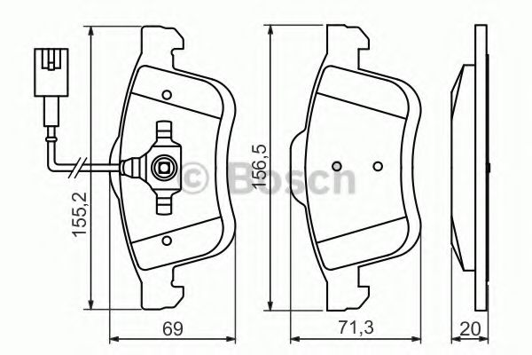 BOSCH - 0 986 494 453 - Комплект тормозных колодок, дисковый тормоз (Тормозная система)