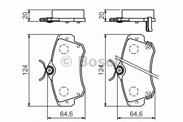 BOSCH - 0 986 494 029 - Комплект тормозных колодок, дисковый тормоз (Тормозная система)