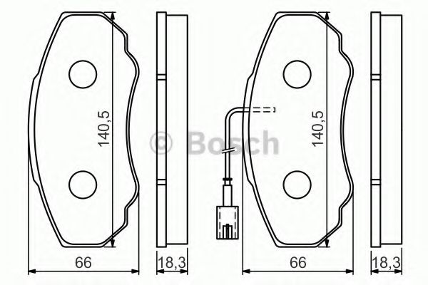 BOSCH - 0 986 494 048 - Комплект тормозных колодок, дисковый тормоз (Тормозная система)