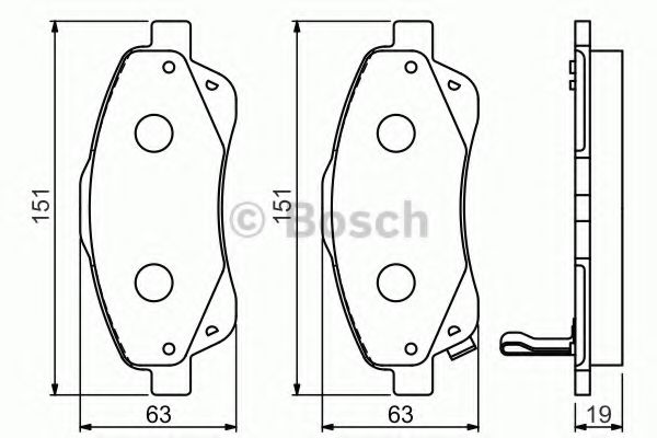 BOSCH - 0 986 494 054 - Комплект тормозных колодок, дисковый тормоз (Тормозная система)