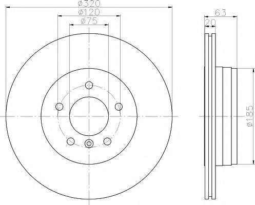 HELLA PAGID - 8DD 355 109-941 - Тормозной диск (Тормозная система)