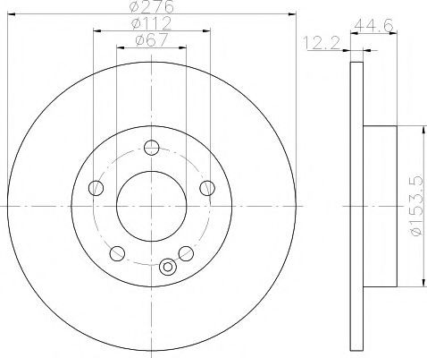 HELLA PAGID - 8DD 355 111-031 - Тормозной диск (Тормозная система)