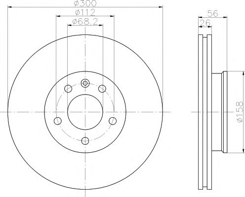 HELLA PAGID - 8DD 355 108-071 - Тормозной диск (Тормозная система)