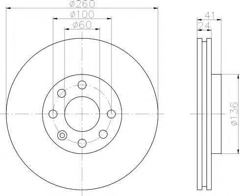 HELLA PAGID - 8DD 355 108-271 - Тормозной диск (Тормозная система)