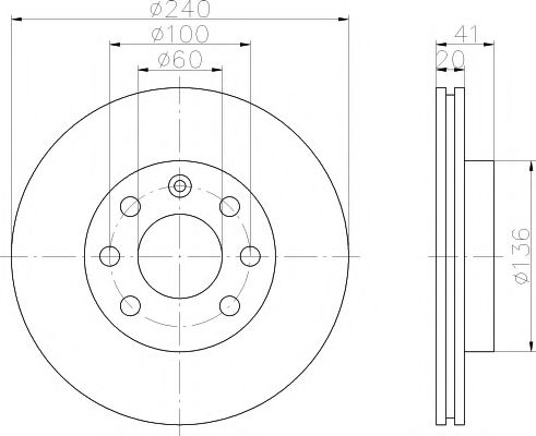 HELLA PAGID - 8DD 355 108-321 - Тормозной диск (Тормозная система)