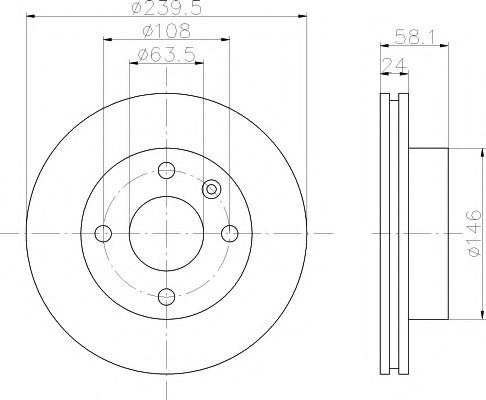 HELLA PAGID - 8DD 355 100-531 - Тормозной диск (Тормозная система)