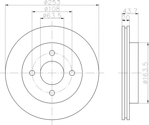 HELLA PAGID - 8DD 355 103-391 - Тормозной диск (Тормозная система)