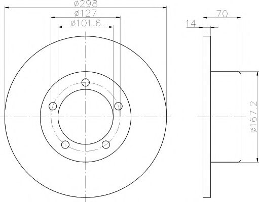 HELLA PAGID - 8DD 355 101-591 - Тормозной диск (Тормозная система)