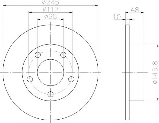 HELLA PAGID - 8DD 355 105-681 - Тормозной диск (Тормозная система)