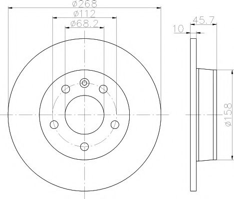 HELLA PAGID - 8DD 355 104-501 - Тормозной диск (Тормозная система)