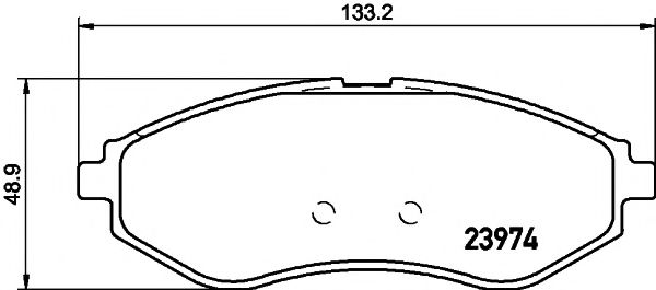 HELLA PAGID - 8DB 355 011-251 - Комплект тормозных колодок, дисковый тормоз (Тормозная система)