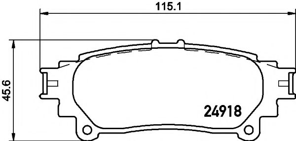 HELLA PAGID - 8DB 355 015-371 - Комплект тормозных колодок, дисковый тормоз (Тормозная система)