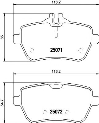 HELLA PAGID - 8DB 355 020-471 - Комплект тормозных колодок, дисковый тормоз (Тормозная система)