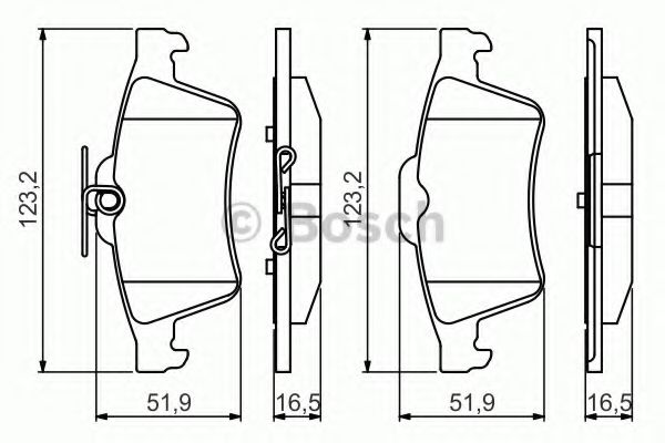 BOSCH - 0 986 495 216 - Комплект тормозных колодок, дисковый тормоз (Тормозная система)