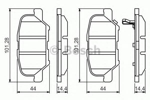 BOSCH - 0 986 495 358 - Комплект тормозных колодок, дисковый тормоз (Тормозная система)