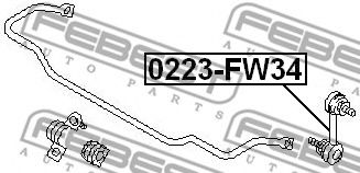 FEBEST - 0223-FW34 - Тяга / стойка, стабилизатор (Подвеска колеса)