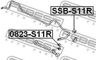 FEBEST - 0823-S11R - Тяга / стойка, стабилизатор (Подвеска колеса)