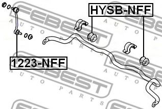 FEBEST - HYSB-NFF - Опора, стабилизатор (Подвеска колеса)