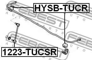 FEBEST - HYSB-TUCR - Опора, стабилизатор (Подвеска колеса)