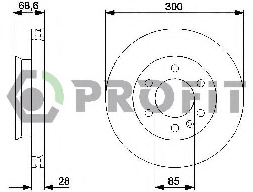 PROFIT - 5010-0310 - Тормозной диск (Тормозная система)