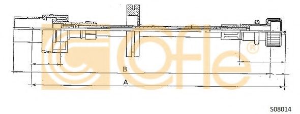 COFLE - S08014 - Тросик спидометра (Контрольные приборы)