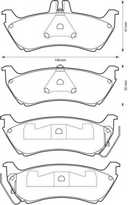 BENDIX - 573148B - Комплект тормозных колодок, дисковый тормоз