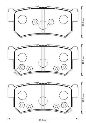 BENDIX - 573377B - Комплект тормозных колодок, дисковый тормоз