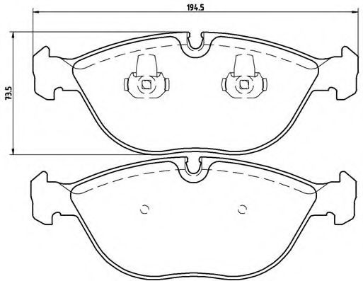 BREMBO - P 06 019 - Комплект тормозных колодок, дисковый тормоз (Тормозная система)