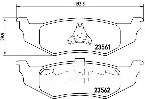 BREMBO - P 11 010 - Комплект тормозных колодок, дисковый тормоз (Тормозная система)