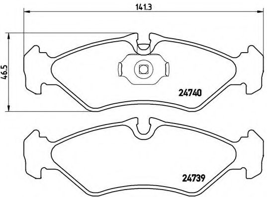 BREMBO - P 50 081 - Комплект тормозных колодок, дисковый тормоз (Тормозная система)