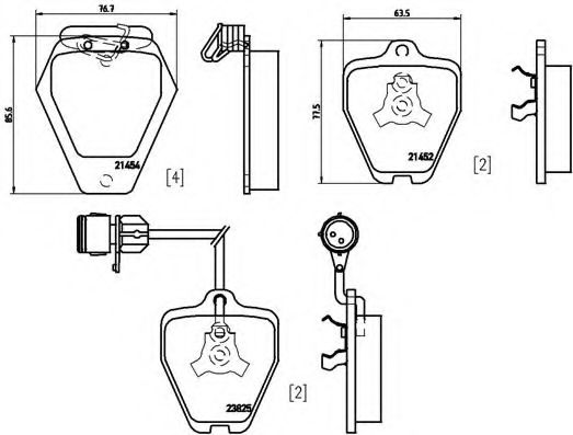 BREMBO - P 85 038 - Комплект тормозных колодок, дисковый тормоз (Тормозная система)