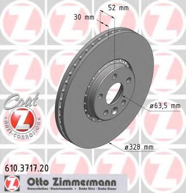 ZIMMERMANN - 610.3717.20 - Тормозной диск (Тормозная система)