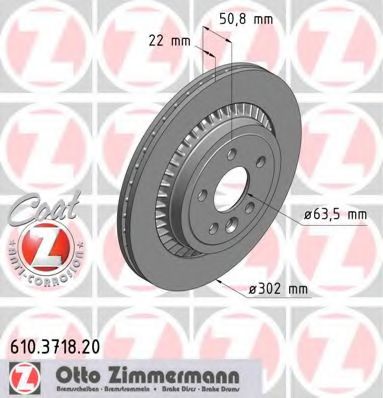 ZIMMERMANN - 610.3718.20 - Тормозной диск (Тормозная система)