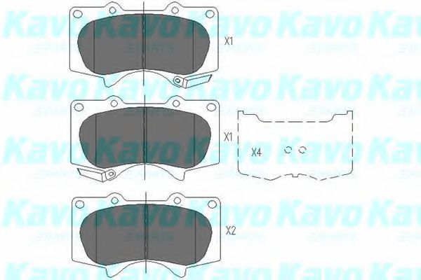 KAVO PARTS - KBP-9020 - Комплект тормозных колодок, дисковый тормоз (Тормозная система)