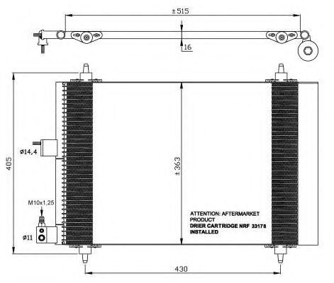 NRF - 35414 - Конденсатор, кондиционер (Кондиционер)