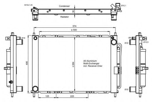 NRF - 35886 - Конденсатор, кондиционер (Кондиционер)